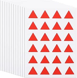 Ciieeo Map Mark Stickers 288Pcs Self-Adhesive Red Triangle Labels for Planning Organizing and Mapping - Perfect for Classroom and Home Use