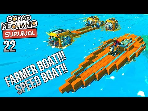 HOW FAST CAN WE GO ON THE WATER? | Scrap Mechanic Survival Gameplay/Let's Play E22
