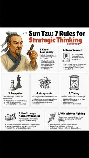 Sun Tzu’s 7 Rules for Strategic Thinking | Master Mindset, Power, & Winning Without Fighting