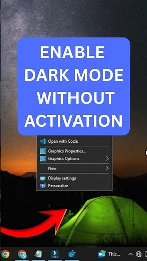 Dark Mode Without Windows Activation! #shorts