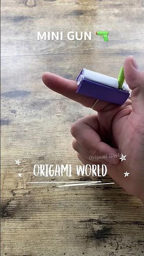 PAPER CRAFT MINI GUN TUTORIAL ORIGAMI WORLD | HOW TO MAKE MINI GUN PAPER INSTRUCTIONS | DIY GUN TOY