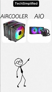 Aio vs Air cooler: what is the actual difference? #shorts #pcbuilding