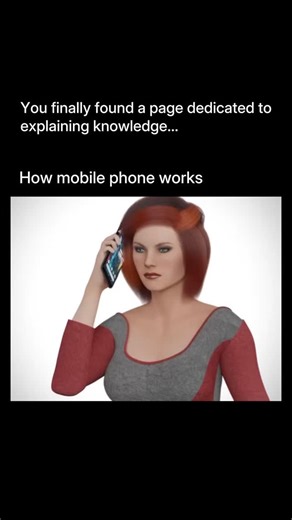 Explain Knowledge on Instagram: "A mobile phone works by sending and receiving radio signals to connect with nearby cell towers (base stations). When you make a call or use internet data, your phone converts your voice or data into digital signals and sends them as radio waves to the nearest tower. The tower forwards this signal through the mobile network and switching systems to the other person’s phone or to the internet. Mobile networks are divided into small areas called “cells,” so your pho