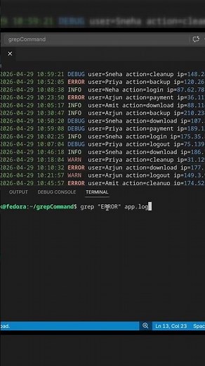 Find Errors Instantly with grep command in linux #linux #devops