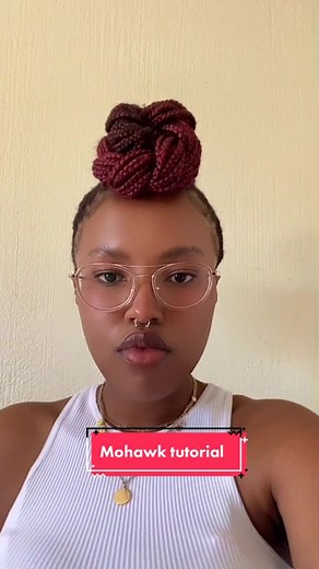 Mohawk tutorial #braidstutorial #braids #knotlessbraids #fypシ #viral #xyzbca #blackgirlmagic