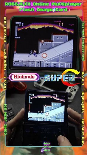 NES Online Multiplayer | Super C | Area 1 | Default Gun - Highlights #retroonlinespace