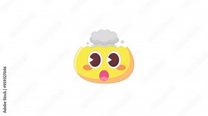Cartoon Animated Emoji. Emotes on transparent background. 4K resolution loop animation