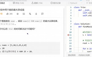 [leetcode] 421 数组中两个数的最大异或值 前缀树
