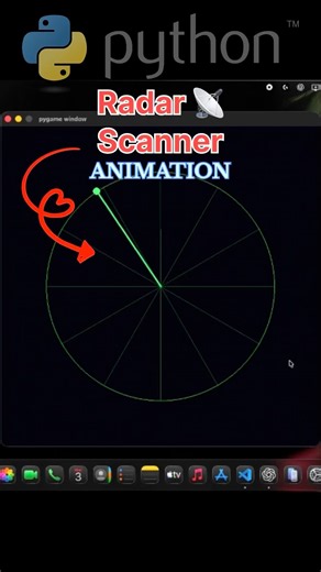 Python Radar Scanner Animation 📡 | Pygame Visual Effect