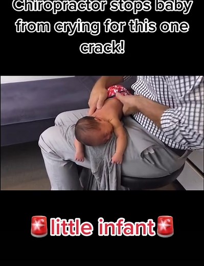baby stops crying from this one crack! #fyp #chiropractor #crack