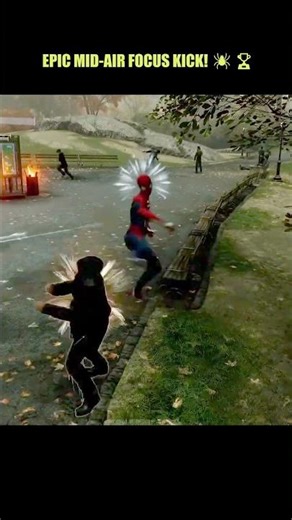 Spidey's Central Park Brawl! 🔥#Shorts #SpiderManRemastered #marvelsspiderman #gamingshorts