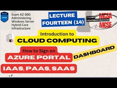 MCSA | MCSE | Exam AZ-800 Lec-14| Introduction to cloud | Azure Portal | IaaS, Paas , SaaS | Billing