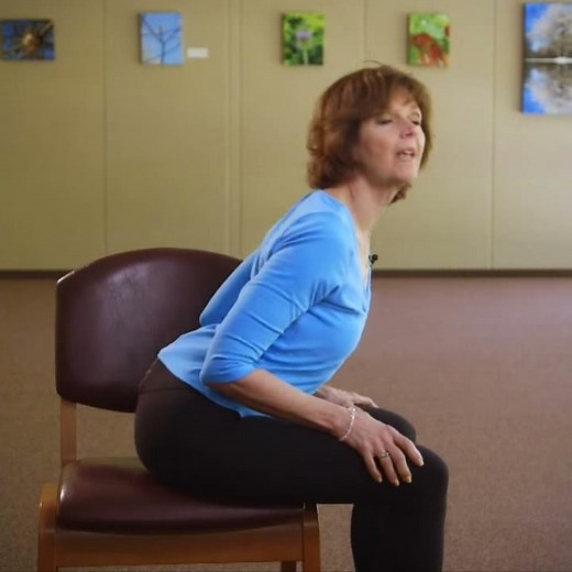 How to do cat curls and cow pose on a chair (or on the floor.)