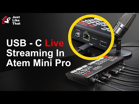 Easy Streaming with ATEM Mini Pro via USB-C #youtube #zoom #webcam #atemminipro