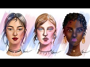 PROCREATE人物上色绘画练习：黑人模特上色篇 （附笔刷注释）