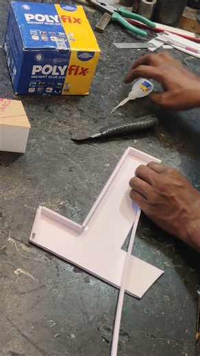 How To Make PVC Letter Raizing ಅಕ್ರಿಲಿಕ್ ಲೆಟರ್ ರೈಸಿಂಗ್ used Polyfix glue 8882946874