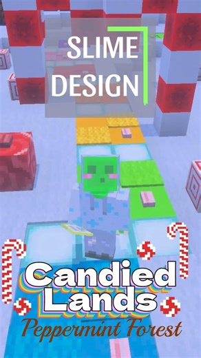 Peppermint Forest- Slime Design #minecraft #minecraftbuilding #candyland