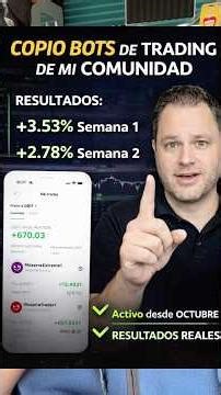 Cómo Copié Bots de Trading Real y Gané 3.5% en Mi Primera Semana #TradingBots #CriptoMonedas