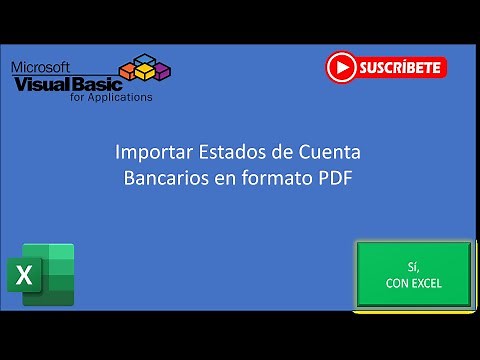 Cómo Importar Estado de Cuenta Bancario en PDF en excel