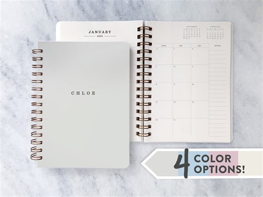 Personalized 2026 Planner: Soft Cover, Wire Bound, Monthly & Weekly - Etsy