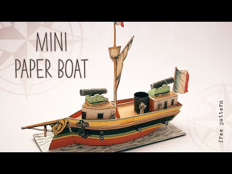 DIY Paper Miniature Boat Model (vintage papercraft)