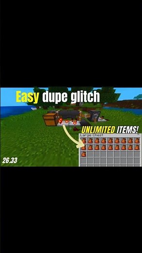 Easy dupe glitch in minecraft bedrock 26.33 #minecraft #gaming #slowed