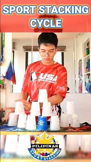 A Fast Sport Stacking Cycle in 5.986 Seconds! #cupstacking #fast #shorts