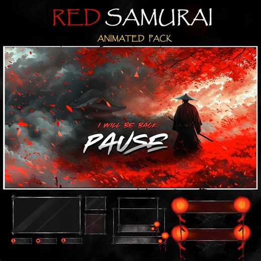 Animated Samurai Stream Pack: Twitch Overlay and Alerts (PDF Tutorial) - Etsy