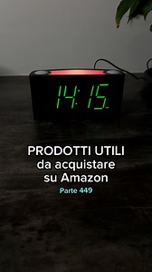 Sveglia Digitale ⏰ | LINK NEI COMMENTI #amazonitalia #prodottiutili #prodottiamazon #accessoricasa #sveglia #orologio | Prodotti Utili