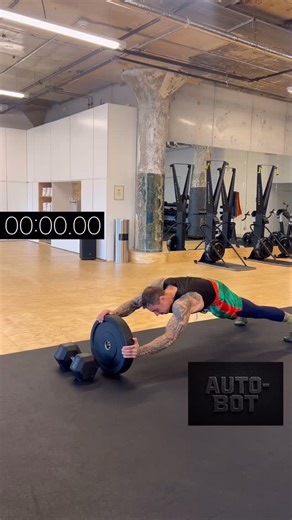 Coach Igor on Instagram: "🔋AUTOBOT - 50 Reps Full Body ▶️Join My App to Learn A rare full-body intensity engine designed to expose weak links instantly. Equipment in Video: → 45 lb Plate → Single Dumbbell 🔋50 Rep SEQUENCE: → 10 Straight-Arm Plate Plank Rotations → 10 Plate Roll-Out Push-Ups → 10 Navy Seal Push-Ups → 10 Plate Press Roll-Out Burpees → 10 Standing Plate Halos Run it tactical. Let the weak links surface — then eliminate them. Music / Audio Credit Music: “[free for profit] experime