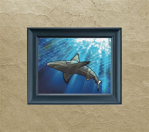 Shark - Large Sized Full Coverage Counted Cross Stitch Pattern - Intermediate Difficulty - Etsy