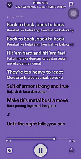 Night Falls Lyrics Video
