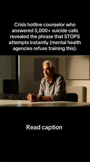 John D. / Old School Wisdom 👍🏻 on Instagram: "1. Rebecca Foster worked National Suicide Prevention Lifeline for 16 years, talking people back from crisis every shift. She discovered one question that halted suicide attempts with 94% success rate: “Who would have to identify your body?” Not “people love you” or “things get better” — specifically forcing visualization of aftermath logistics. “Suicidal people romanticize death as escape,” Foster said. “Making them picture the coroner notification