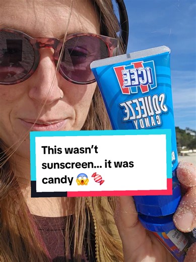 Every beach walk, I pick up trash 🌊🙏🌎 I found this container and thought it was sunscreen… turns out it was candy.😱 So much sugar, artificial coloring, preservatives — and this is what ends up in our bodies and our oceans. Not attacking anyone, just noticing how normal this has become. Disposed of it properly. Just something to think about. #readtheingredients #labels #candy