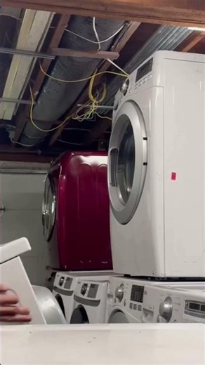 How to stack a washer and dryer by yourself . The easy way #followformore