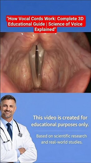 "How Vocal Cords Work: Complete 3D Educational Guide | Science of Voice Explained"education