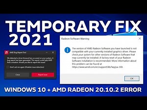 How to Fix The version of AMD Radeon Software you have launched is not compatible issue 2021