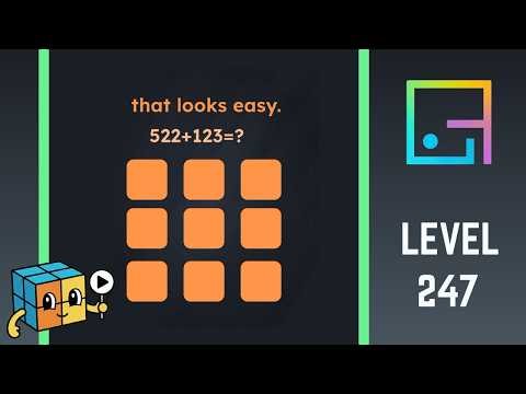 Game is Hard Level 247 Walkthrough Solution - That looks easy. 522+123=?