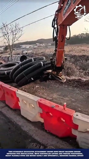Heavy-Duty Hydraulic Pipe Grapple: Excavator Attachment for Efficient Pipeline Installation