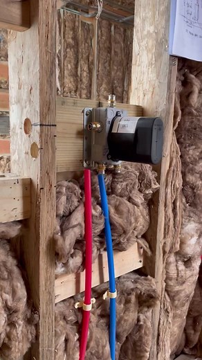 Relocating shower valves #showerremodel #newbathrooms #mastershower #bathroomremodel #modernbathroom #bathroomdesign | Plumber John