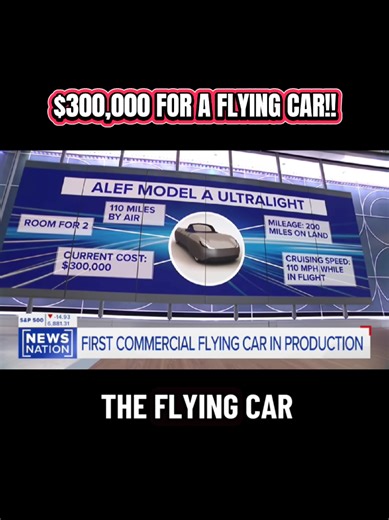 The future just pulled up… and it flies. A real $300,000 car that lifts straight off the ground, cruises through the air, then lands and drives like nothing happened. This isn’t sci-fi anymore… it’s here. #car #cars #fly #moneytok