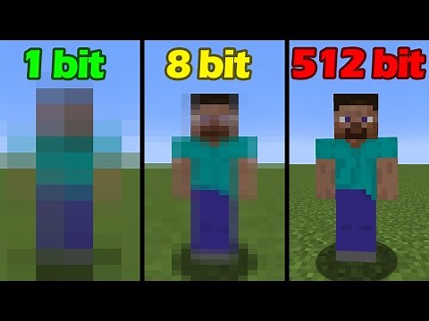 steve 1 bit 2 bit 4 bit 8 bit 16 bit 32 bit 64 bit 128 bits 256 bit 512 bit