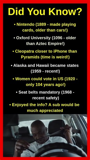 Things That Are Surprisingly Recent 👶🤯