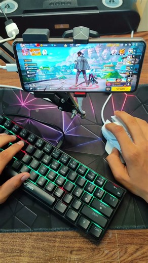 PC ❌ MOBILE ✅ | MOBILE TO PRO SETUP KEYBOARD MOUSE ⌨️🖱️📱