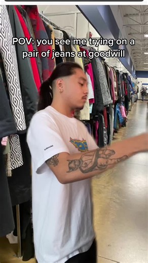 Thrift Store Fashion Haul: Trying on Jeans at Goodwill