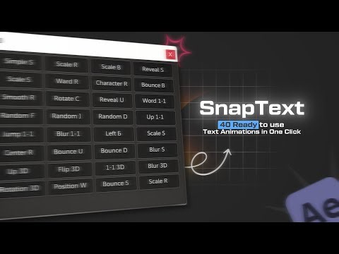 Best Text Animation Script for After Effects | SnapText Ae 2.0 Tutorial