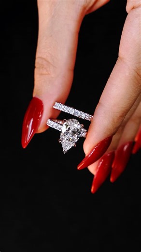 85 reactions · 3 comments | 6.10ctw Pear Shape Eternity Matching Set...