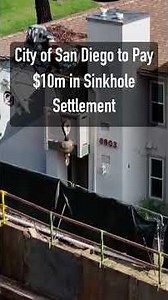 City of San Diego to pay $10M in sinkhole settlement