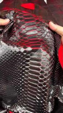Genuine Python Snake Skin With Black Red Gradient Color #python #handmade #fashion #snake #leather
