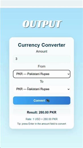 Super Stylish Currency Converter | Fast Elegant & Easy to Use #coding #currencyexchange #programming